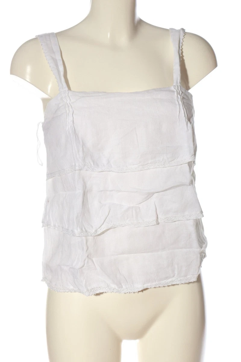 Decorie Camicia Donna Elegante Manica Corta Blusa Donna Estiva Camicetta (Bianco,S