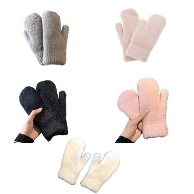 Faux Furs Mittens Winter Warm Gloves for Women Girl Birthday Christmas Gift