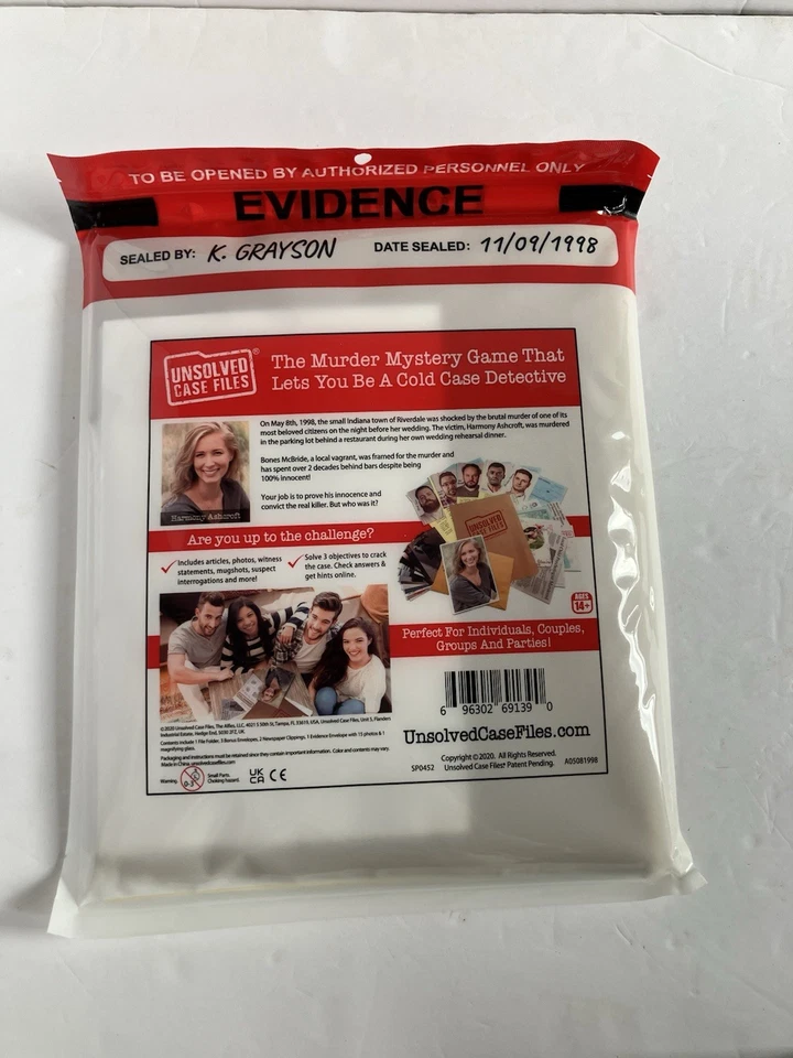 Pressman Unsolved Case Files Harmony Ashcroft Case Game New Sealed - Image 2 of 2