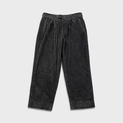 Vintage 90s Avanzata Harry Rosen Pants Mens 34x29 Gray Pleated Corduroy Trousers