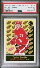PSA 10 Gem Mint DYLAN LARKIN 2015/16 OPC O-Pee-Chee **RETRO** WINGS ROOKIE CARD!. rookie card picture