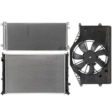 Electric Radiator Condenser Cooling Fan Kit For 2016-2019 HONDA CIVIC 1497CC
