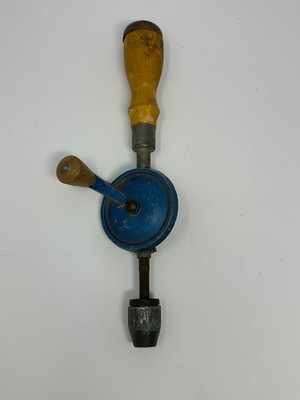 Vintage Zenith ''Egg-Beater'' wood handle hand drill, 10'' Japan U9