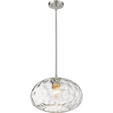 Z-Lite 490P14-BN Chloe 1 Light 14 inch Brushed Nickel Pendant Ceiling Light