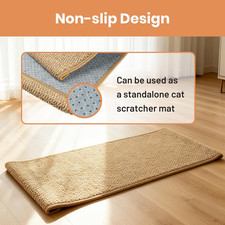 Large Cat Scratcher Mat: 31.5 X 14 Inch Upgrade Soft Sisal Horizontal Cat Flo...