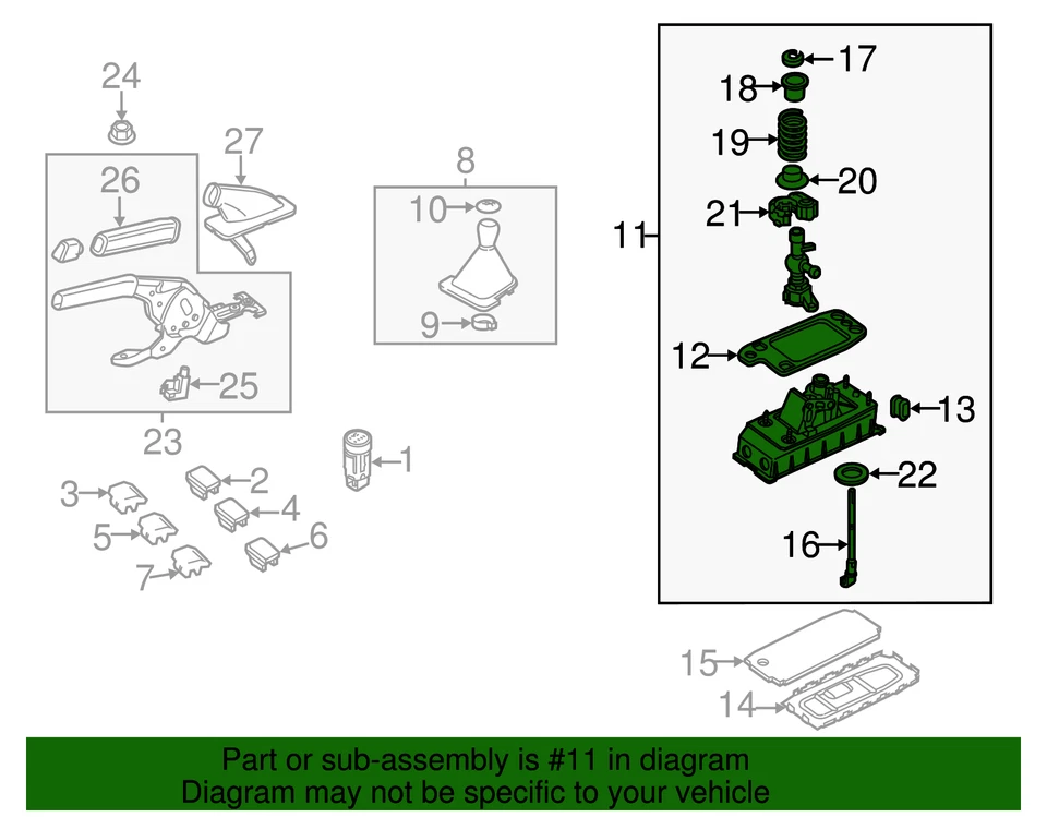 Conjunto de cambio de marchas original Volkswagen 1K0-711-050-A Foto 3 de 3
