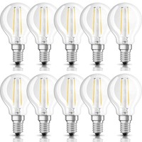 10 X Bellalux Led Filament P45 Tropfen 2,5W = 25W E14 Klar 250Lm Warmweiß 2700K