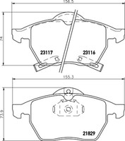 Bremsbelagsatz Scheibenbremse Hella Pagid 8DB 355 008-041 FüR 900 Saab 2 Turbo