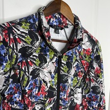 LRL Ralph Lauren Women's Floral Track Style Full Zip Jacket Size Large