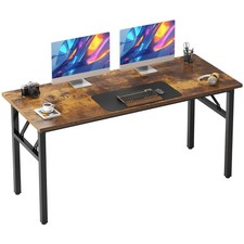 Folding Desk, 54 inch Large Computer Desk for Home Office, No Install Needed ...