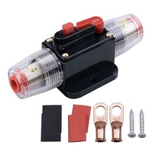 80 Amps Circuit Breaker Car Stereo Switch Inline Fuse Holders 12V-24V DC Manu...