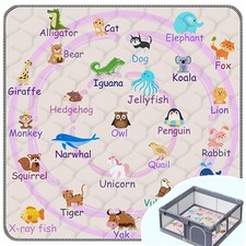 Baby Play Mat  Thick Soft 71 X 79 Playpen mat, Non-Slip and Machine Washable