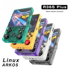  4"IPS Big Screen R36S Plus Retro Handheld Game Console Linux 64-bit System