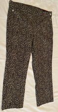 NWT 59 Rafaella Multicolor Leopard Print Comfort Capri Pants Women's Size 12