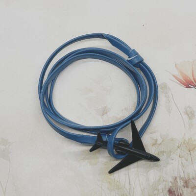 Unisex Handmade Adjustable Faux Leather Airplane Wrap Rope Bracelet 26 inches