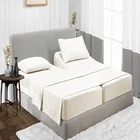 Adjustable 5 PCs Split Sheet Set 1000/1200 TC 100% Cotton Ivory AU Sizes