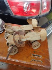 Antique roller skates Union Hardware Both Leathers Straps Adjustable Sizes 40s