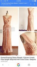 Champagne Sequin Formal/Evening/Bridesmaid/New Years Dress Custom Size 12
