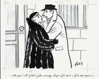 RARE HUMOR + SUPERB ORIGINAL PRESS DRAWING SIGNED GUSTAV ELRICH dit GUS