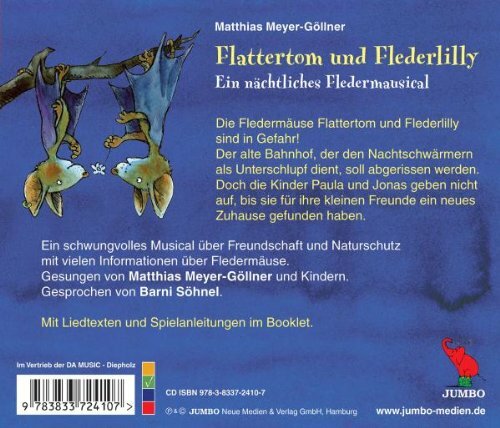 Thumbnail - Flattertom Und Flederlilly. Ein Nächtliches Fledermausical Cd/neu/ovp
