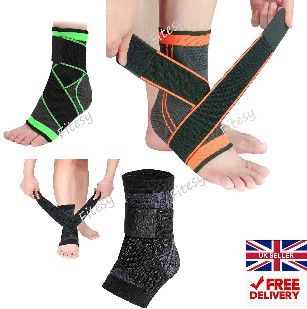 1Pcs Breathable Sports Ankle Brace Adjustable Compression Wrap for Plantar  Fasciitis, Tendinitis, Sprain, Swelling,Minor Sprains - AliExpress