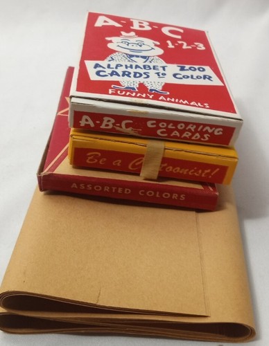 Vintage Art Ross Kiddy Cartooning Set Suitcase Full Of Funny Faces How To Draw - Picture 9 of 14