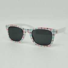 Kids Plaid Plastic Sunglasses Children Youth 100 UV Protection - NEW