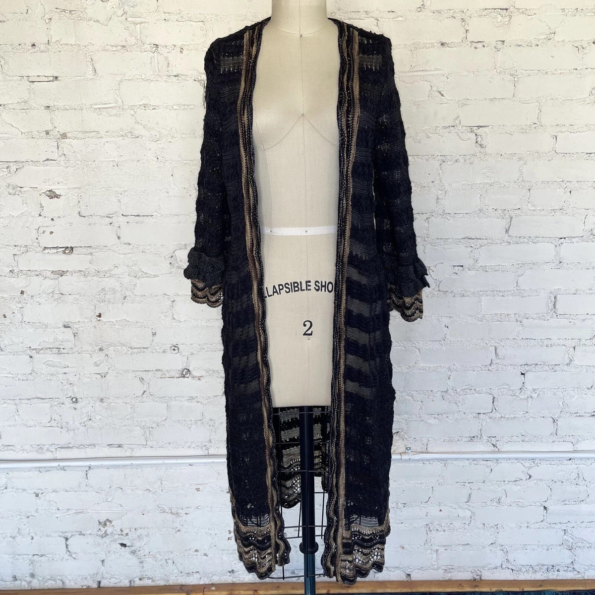 Long sheer ruffle best sale cardigan