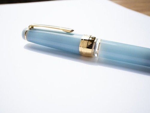 Sailor Professional Gear Realo 21K Fountain Pen Sorayu Light Blue MF Nib NEW - Picture 3 of 5