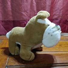 Vintage Dakin English Bulldog Plush Stuffed Puppy Dog Realistic Tough Guy 13"