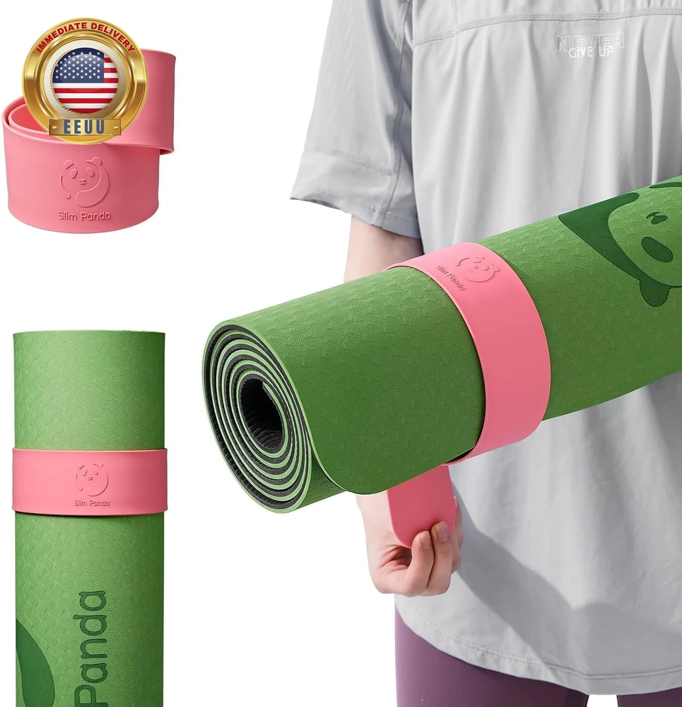 Yoga Mat Strap with Heavy-Duty Clasp for Secure Tight Rolling
