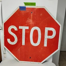 Stop Sign 30" Authentic Retired Street Traffic Road Sign Lot 12-452