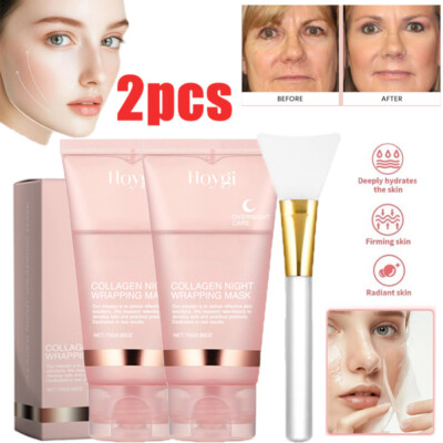 2PACK Collagen Peel-off Mask, Wrapping Firming Mask Skincare Deep Cleaning 75ml