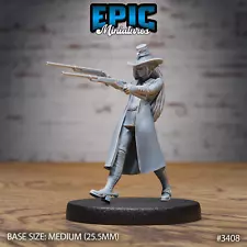Female Sheriff B by Epic Miniatures Monster RPG D&D Pathfinder 3D Print