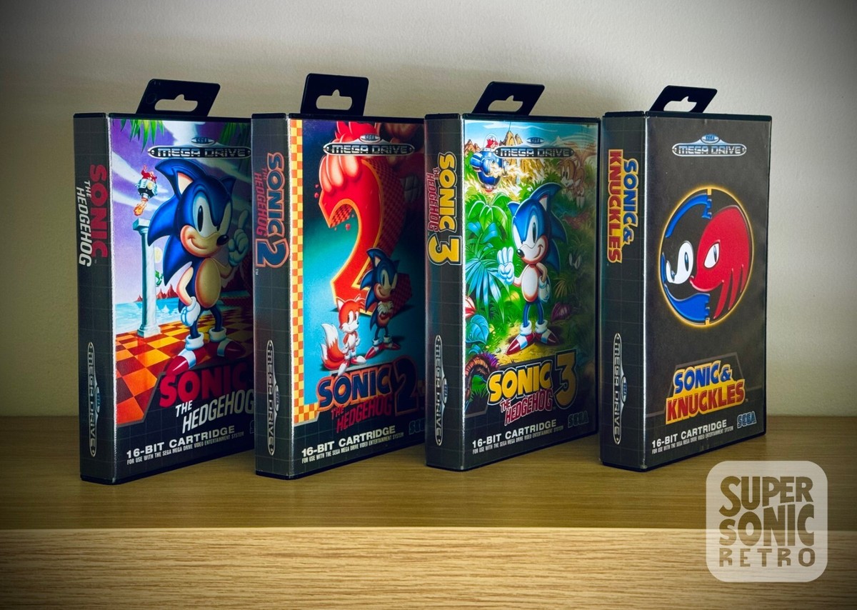Sonic The Hedgehog 1 Custom Cover Sega Mega Drive Box Art