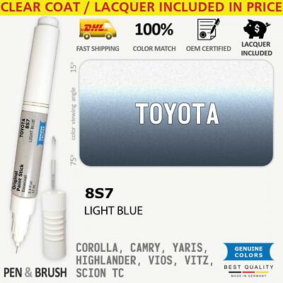 8S7 Touch Up Paint for Toyota Blue COROLLA CAMRY YARIS HIGHLANDER VIOS VITZ SCIO