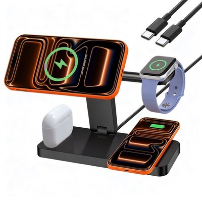 4 In 1 Magnetisch Kabellos Ladegerät Ladestation Für Apple Watch iPhone 17 16 15