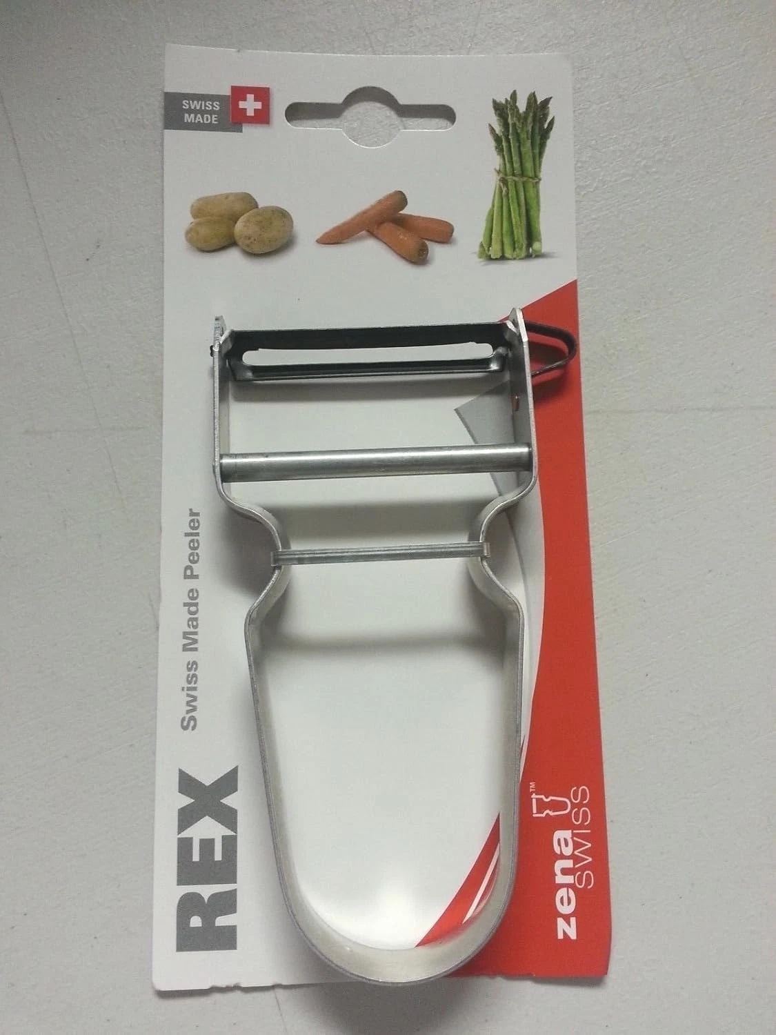 Zena Swiss REX Potato & Vegetable Peeler - Aluminium Handle