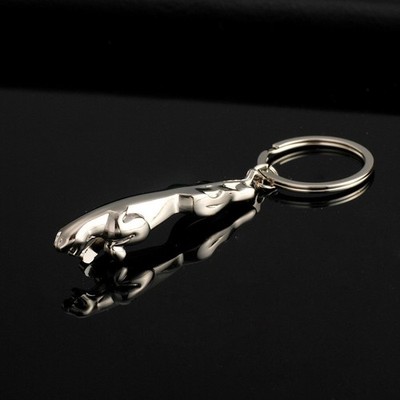 Metal Keychain for Jaguar Car Key Ring Animal Shape Key Fob Auto Pendant Gifts