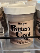Discontinued Mayco Pottery Coat Glaze 4oz jar: Khaki Base