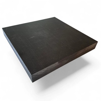 Delrin Acetal Resin, 1-1/2  x 12'' x 12'' Black Plastic Sheet