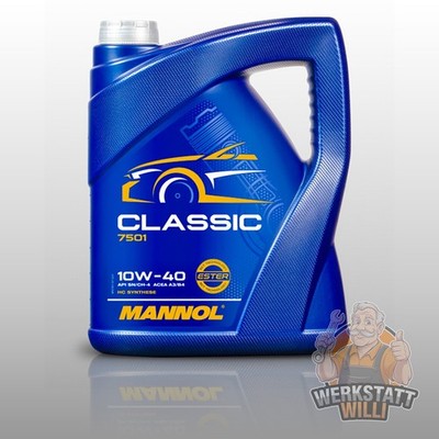 5L LITER MANNOL CLASSIC 10W-40 MOTORÖL MOTOREN-ÖL 10W40 für VW MERCEDES RENAULT