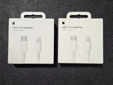LOT of 2 Genuine Apple MQGH2AM/A 6.6' (2M) USB-C-to-Lightning Charging Cable