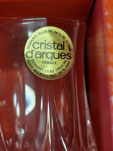 Vintage Cristal d'Arques Lead Crystal Decanter & 6 Liqueur Glasses, Boxed Set (photo 2)