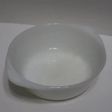 Vintage Glasbake Plain White 2 Quart Casserole Dish J514 Milk Glass 8.5"