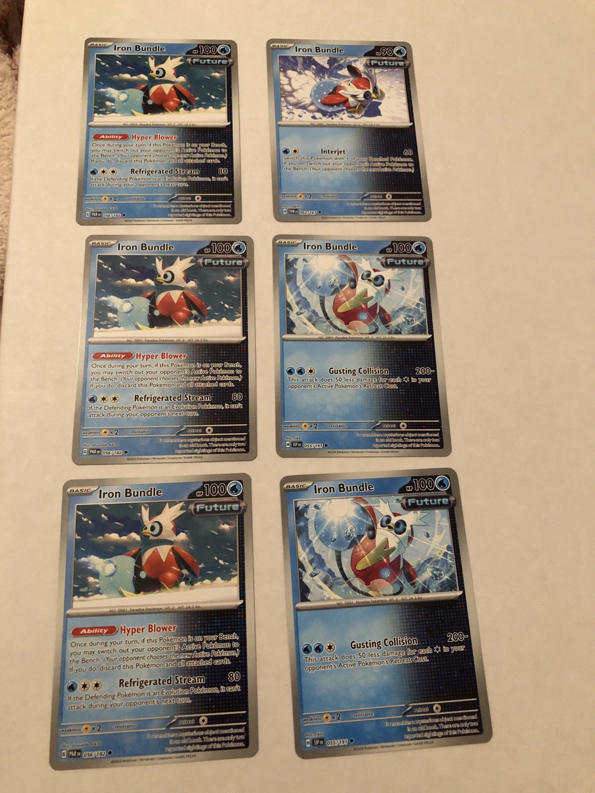 Lot Of 6 Iron Bundle Pokemon Cards