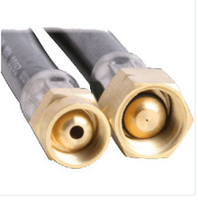 GENUINE LPG NATURAL GAS HOSE 6mm PVC BLACK M14x1 x 3/8'' BSP-LHF 6HSB0600 600mm
