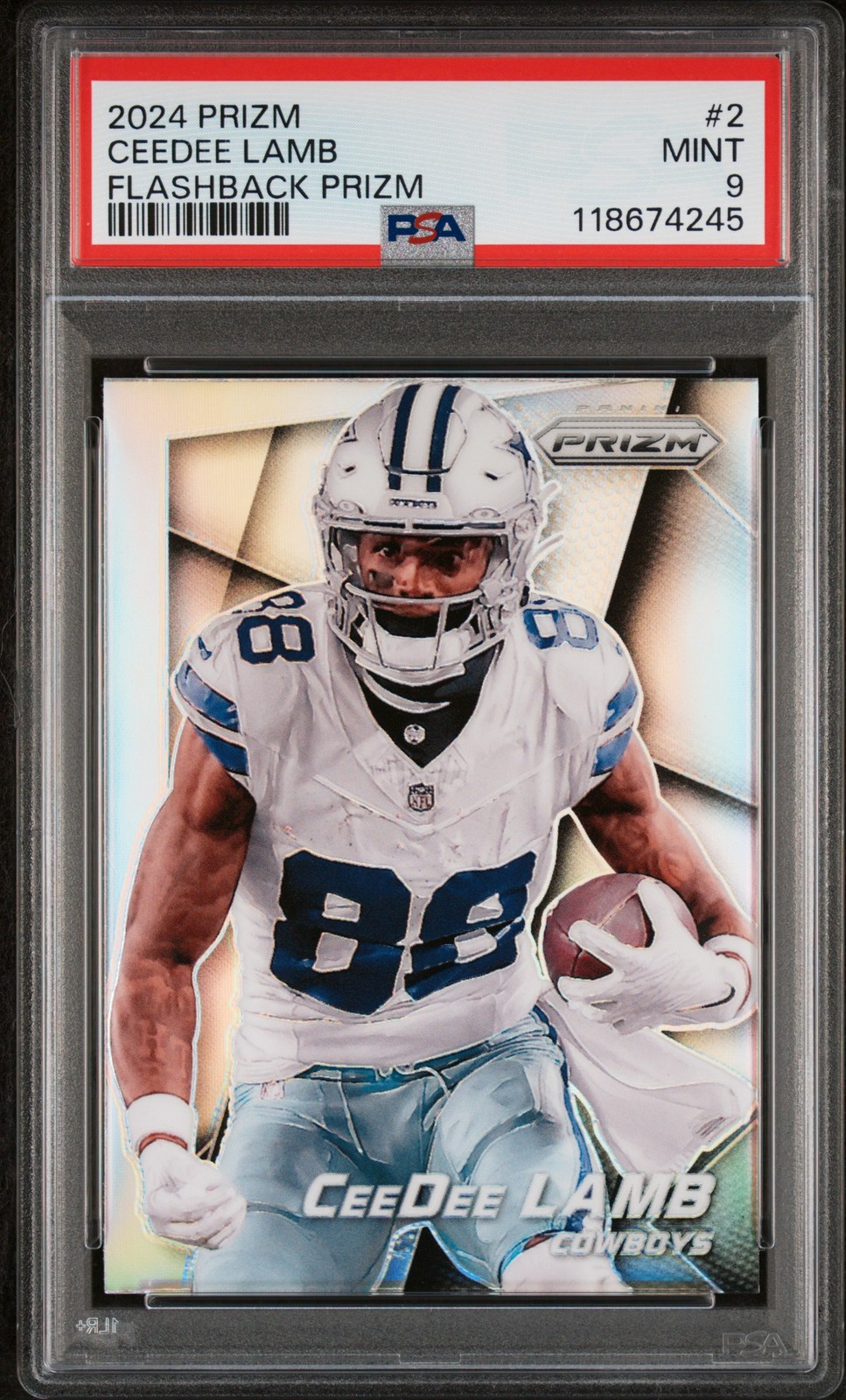 2024 PANINI PRIZM PRIZM FLASHBACK #2 CEEDEE LAMB PSA 9