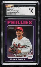 2024 Heritage Hot Box Chrome Purple Refractor Johan Rojas CGC 10 Gem Mint 0jo3