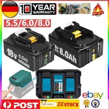 Per Makita batteria 18V 8000mAh 6AH BL1860B BL1850B BL1830 BL1820 LXT caricatore LED